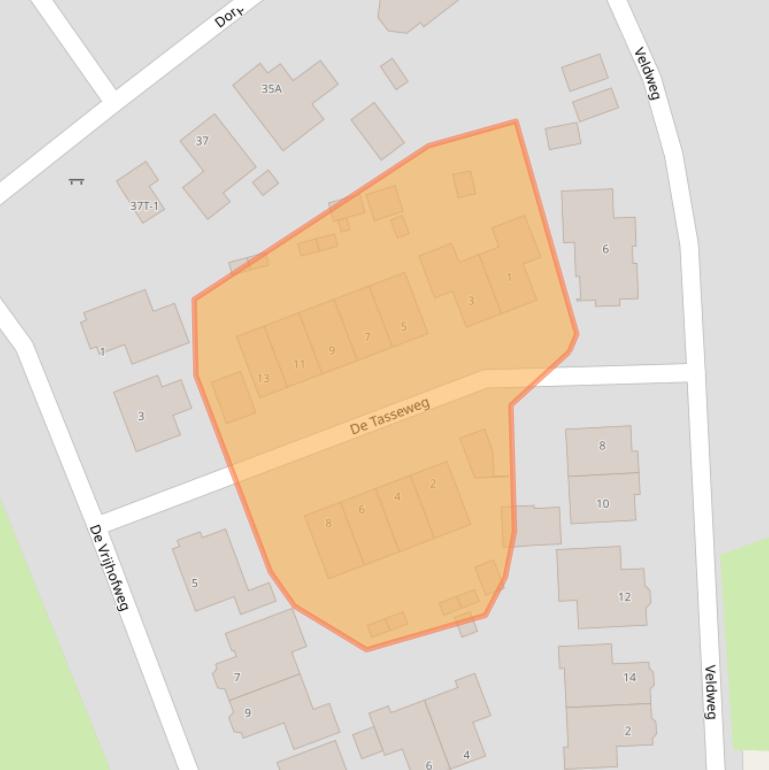 Kaart van postcodegebied 8015RD.