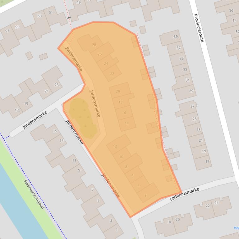 Kaart van postcodegebied 8016AD.