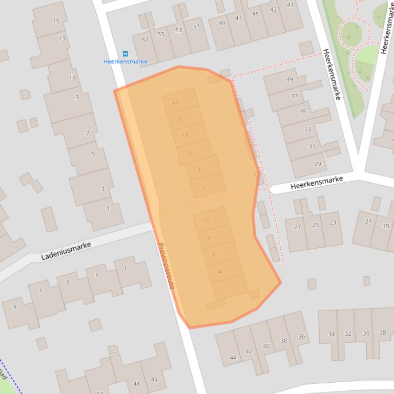 Kaart van postcodegebied 8016AG.