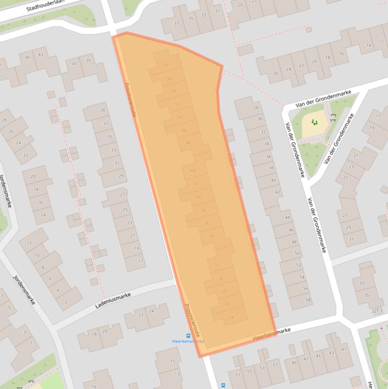 Kaart van postcodegebied 8016AH.