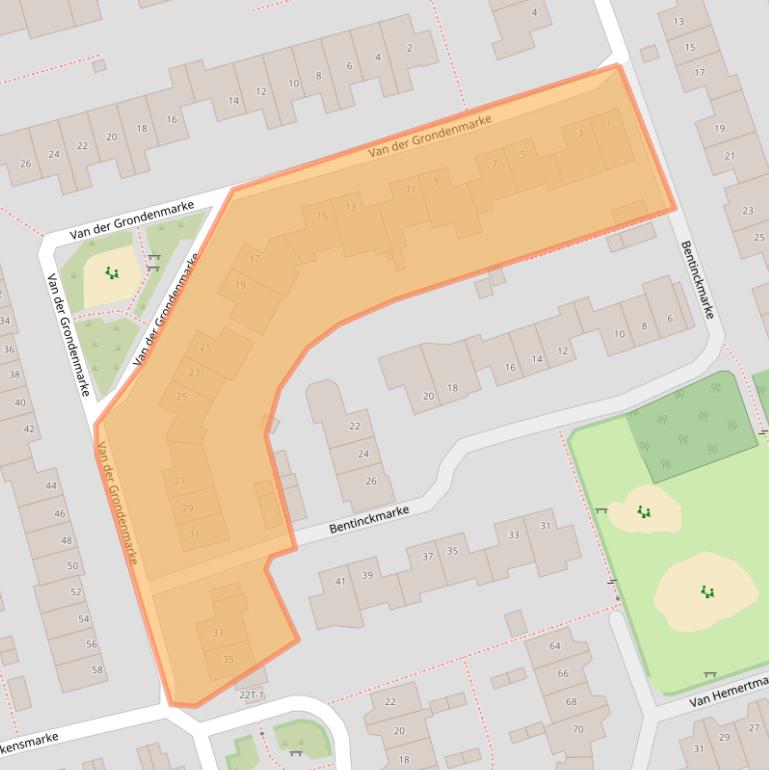 Kaart van postcodegebied 8016AK.