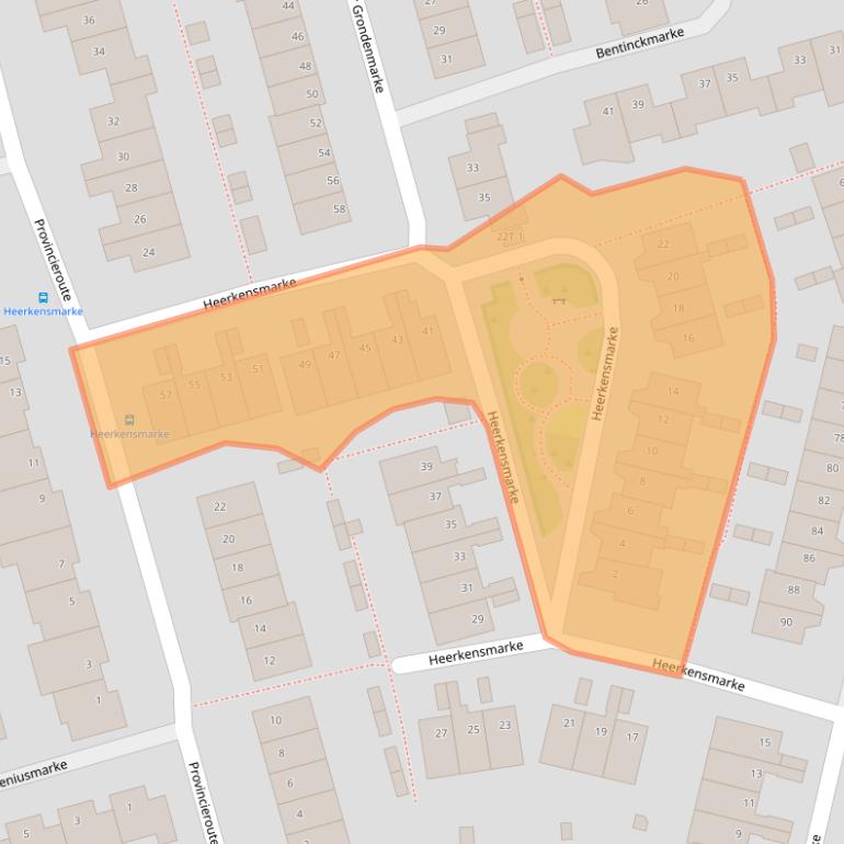 Kaart van postcodegebied 8016AR.