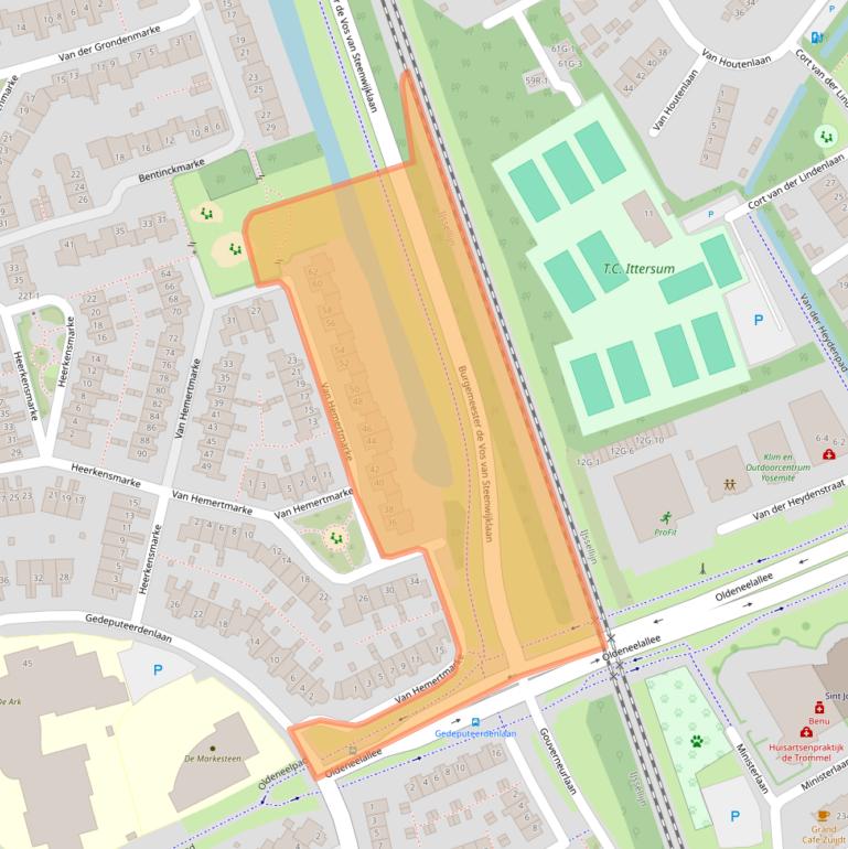 Kaart van postcodegebied 8016AT.