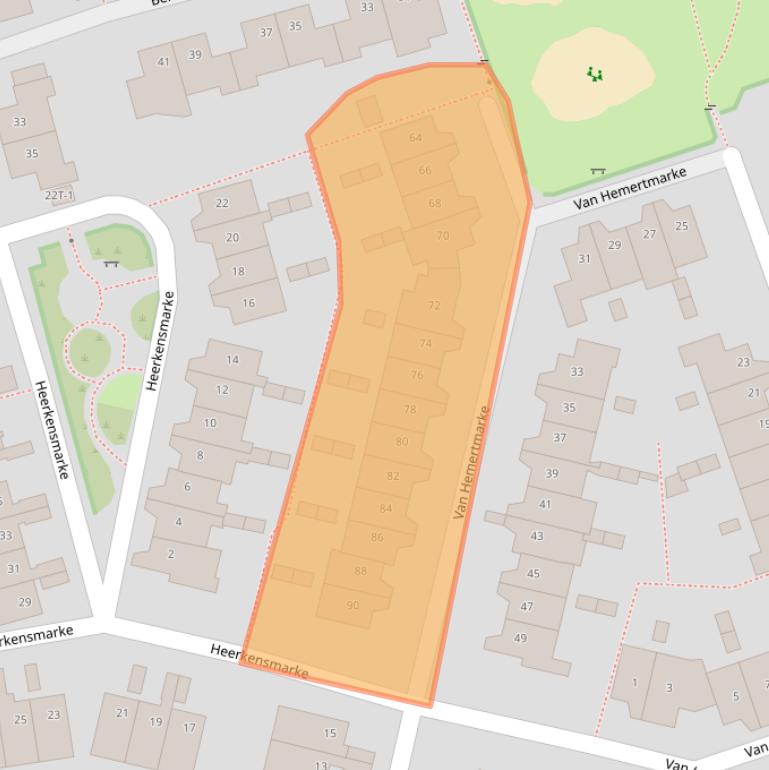 Kaart van postcodegebied 8016AV.