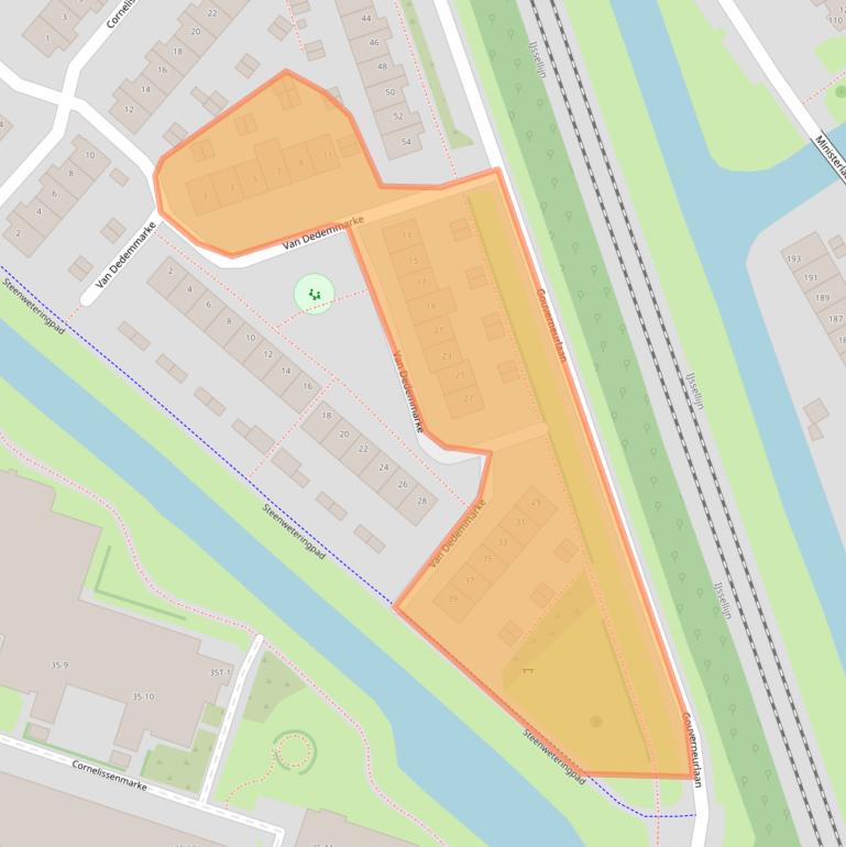 Kaart van postcodegebied 8016BP.