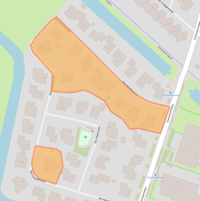 Kaart van postcodegebied 8016BT.