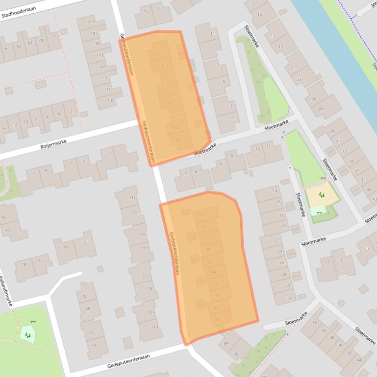 Kaart van postcodegebied 8016CB.