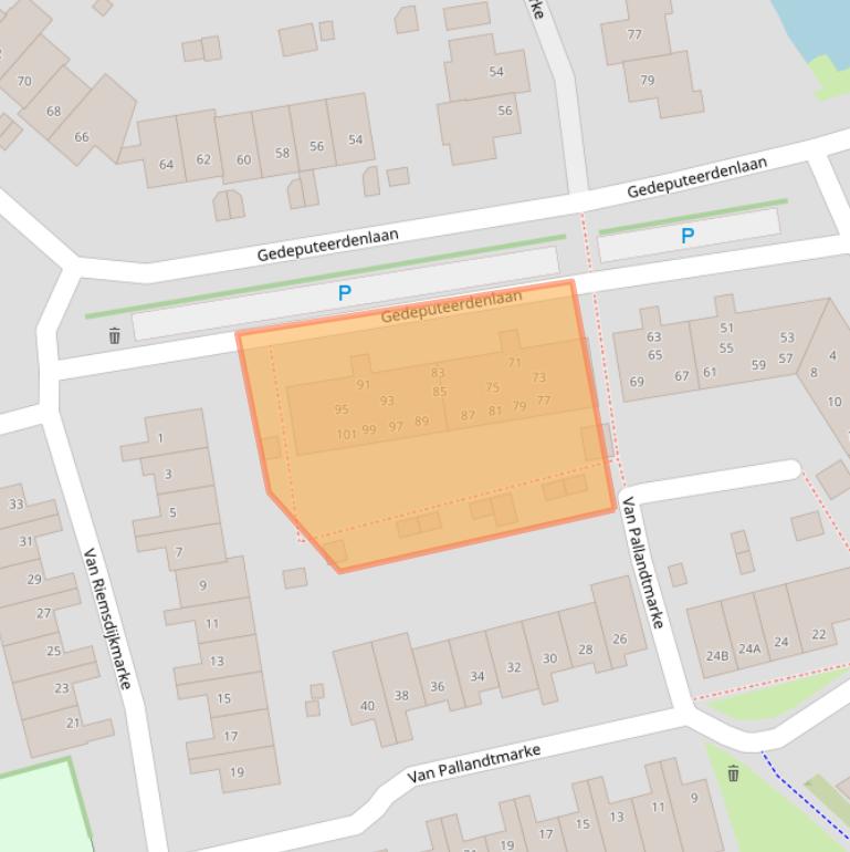 Kaart van postcodegebied 8016CD.