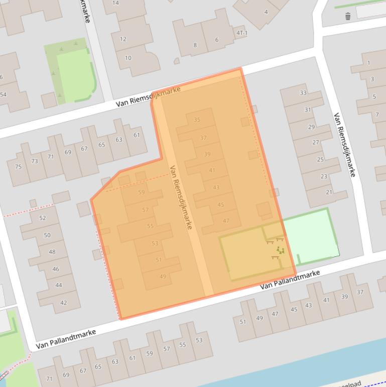 Kaart van postcodegebied 8016CN.