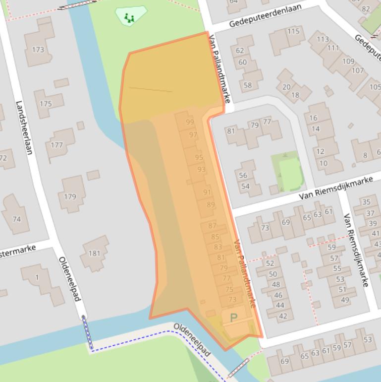 Kaart van postcodegebied 8016CT.