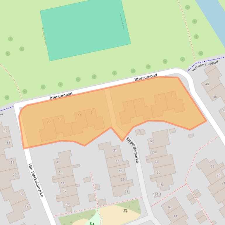 Kaart van postcodegebied 8016DM.