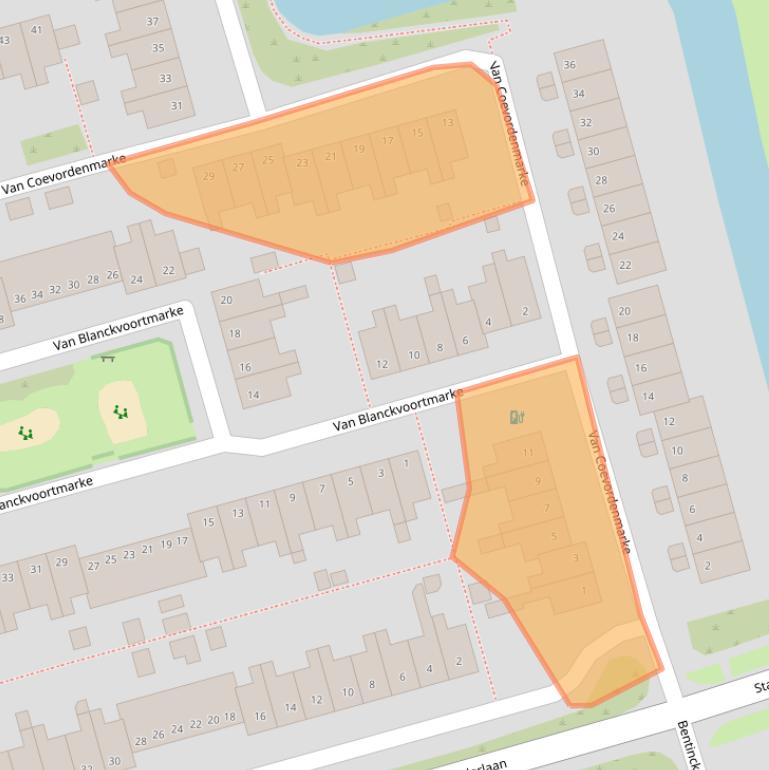 Kaart van postcodegebied 8016EA.