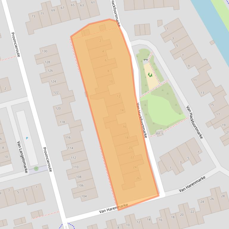 Kaart van postcodegebied 8016EP.