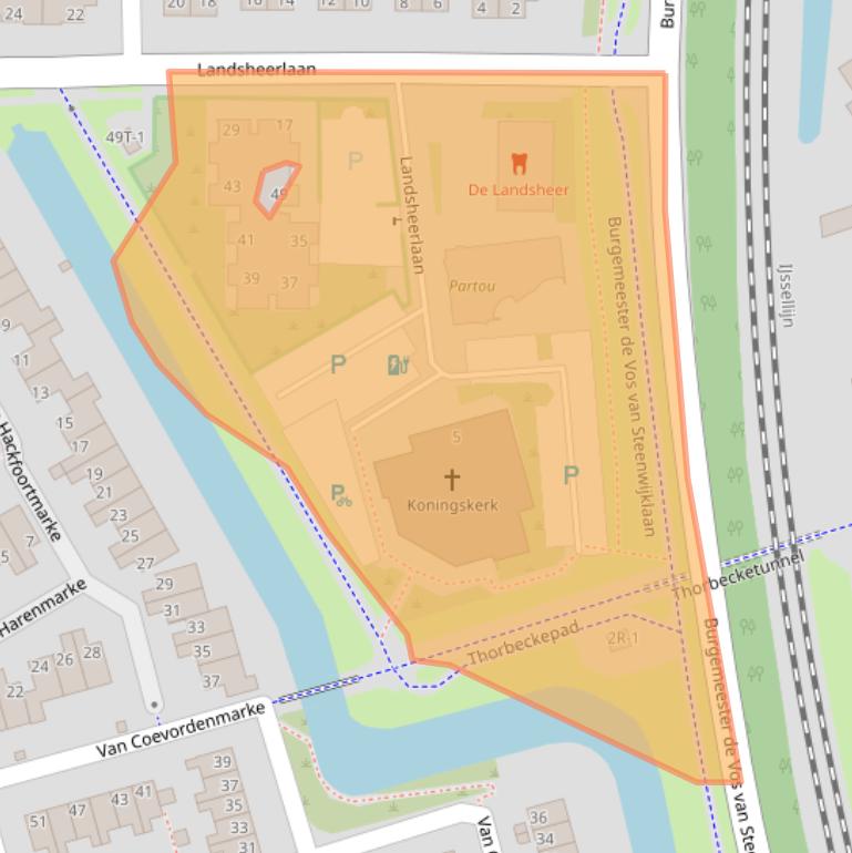 Kaart van postcodegebied 8016ET.