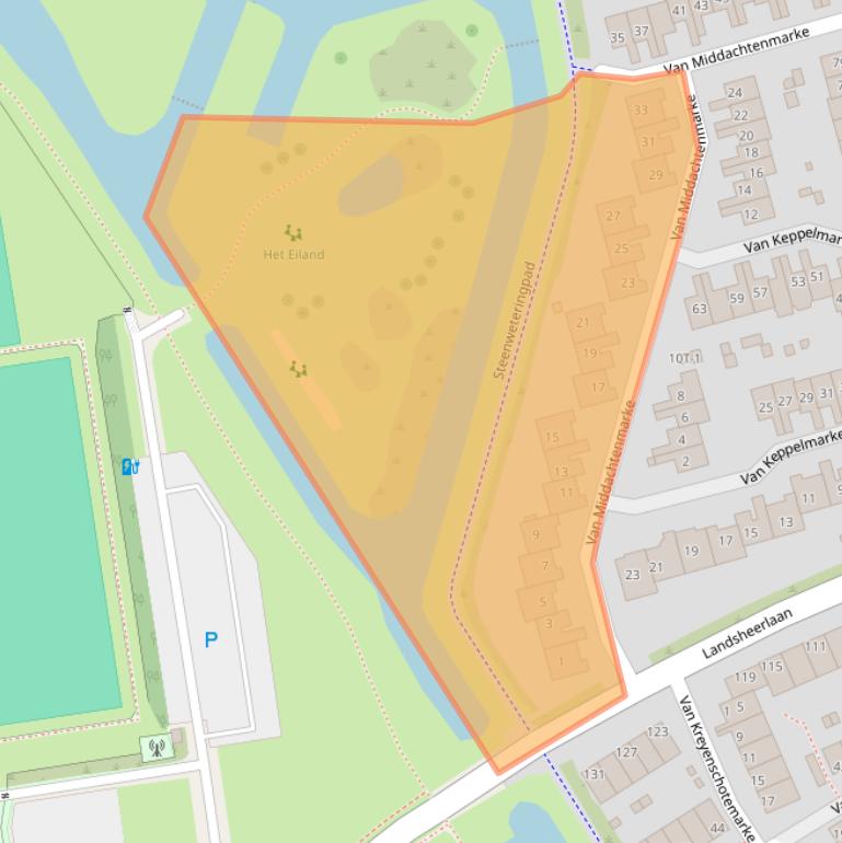 Kaart van postcodegebied 8016GC.