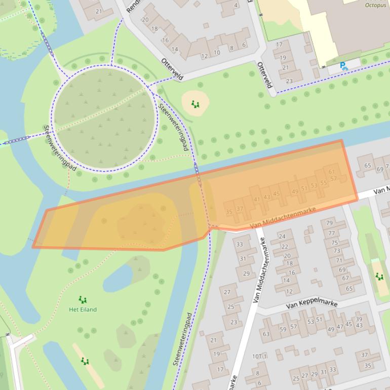 Kaart van postcodegebied 8016GD.