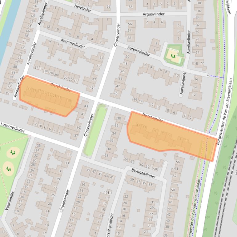 Kaart van postcodegebied 8016HK.