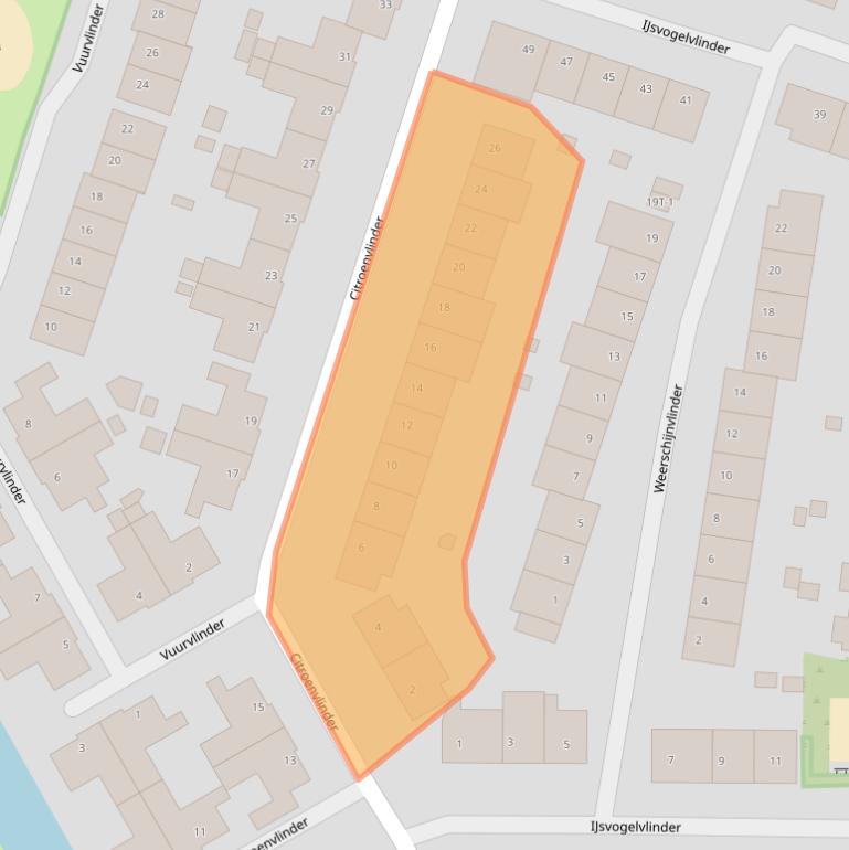 Kaart van postcodegebied 8016HV.