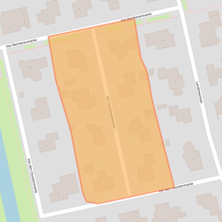 Kaart van postcodegebied 8016KM.