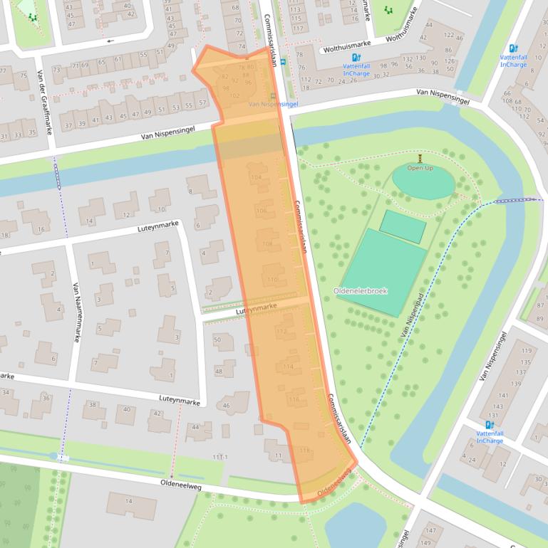 Kaart van postcodegebied 8016LC.