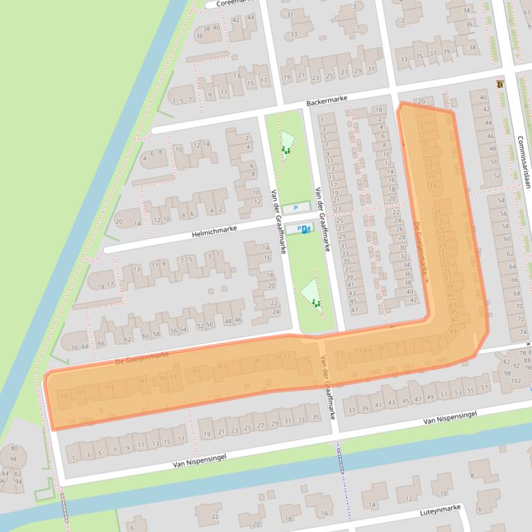 Kaart van postcodegebied 8016LE.