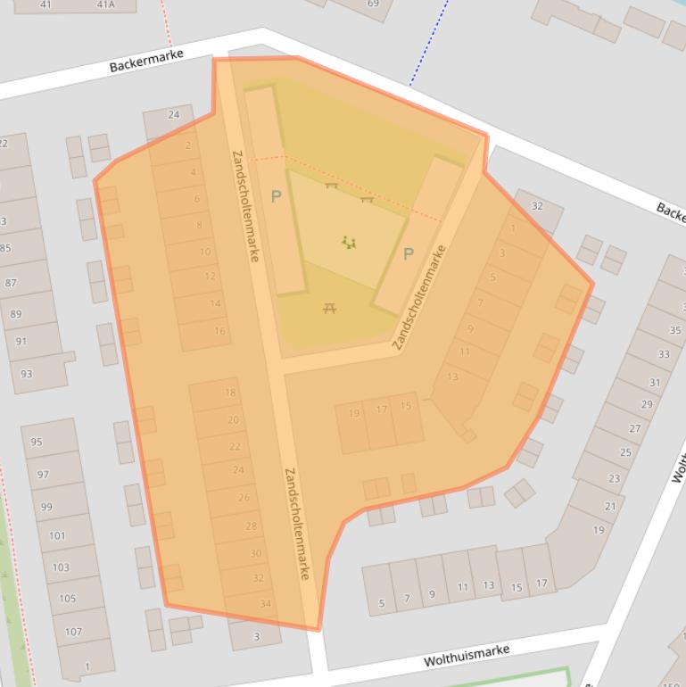 Kaart van postcodegebied 8016LH.