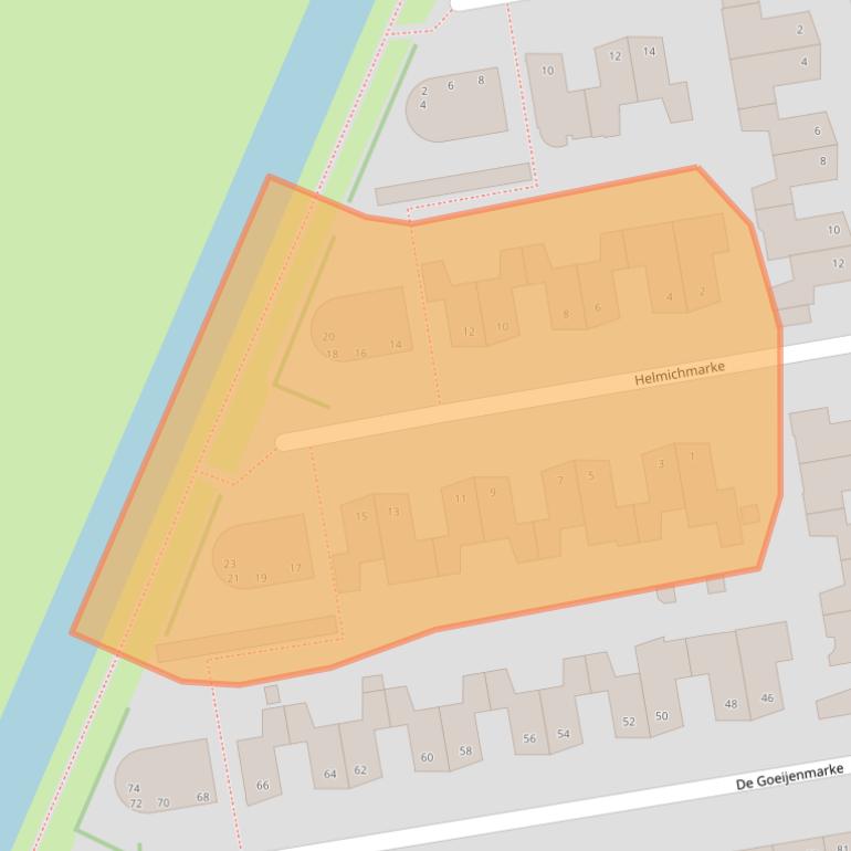 Kaart van postcodegebied 8016LP.