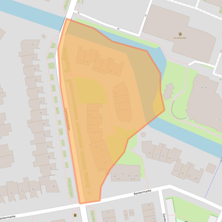 Kaart van postcodegebied 8016LT.