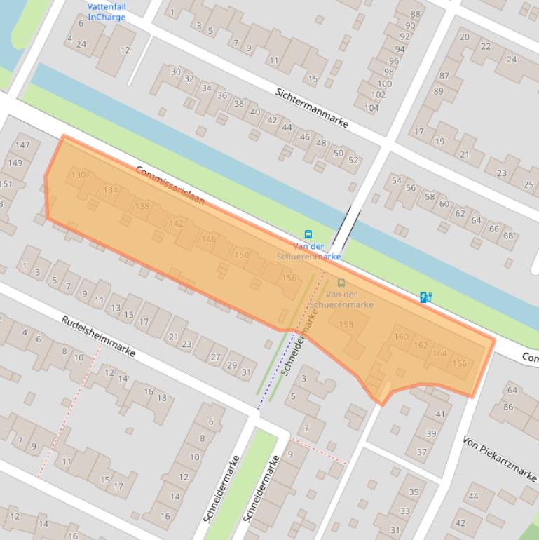 Kaart van postcodegebied 8016LV.