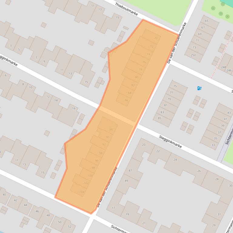 Kaart van postcodegebied 8016MC.