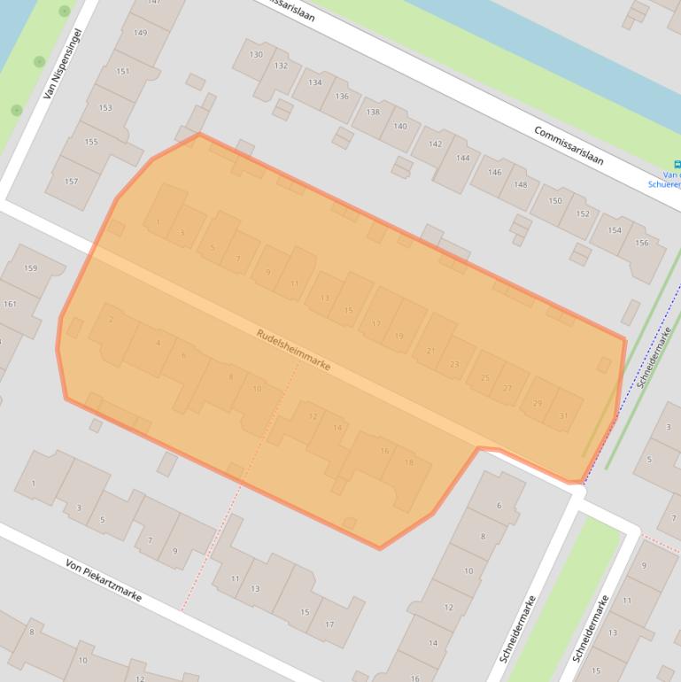 Kaart van postcodegebied 8016MJ.