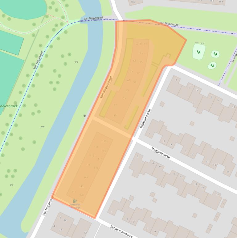 Kaart van postcodegebied 8016MT.