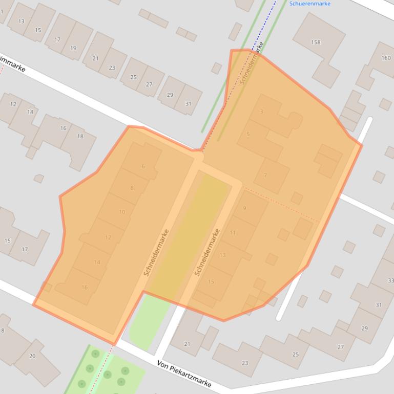 Kaart van postcodegebied 8016MX.