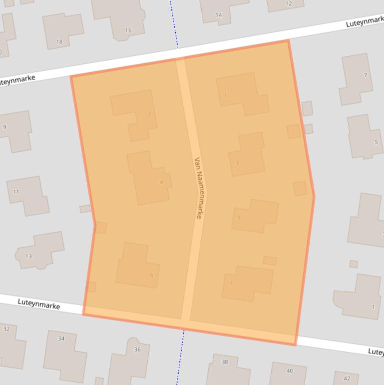 Kaart van postcodegebied 8016NC.