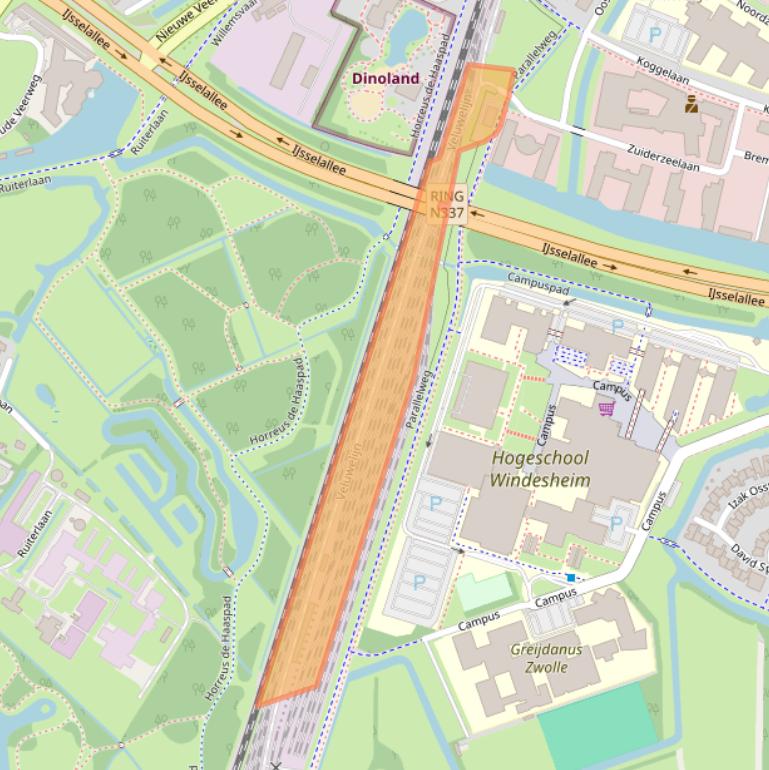 Kaart van postcodegebied 8017AD.