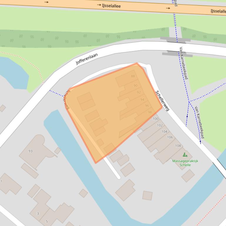 Kaart van postcodegebied 8017AJ.