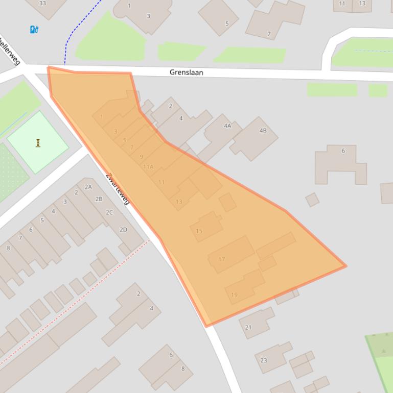 Kaart van postcodegebied 8017AS.