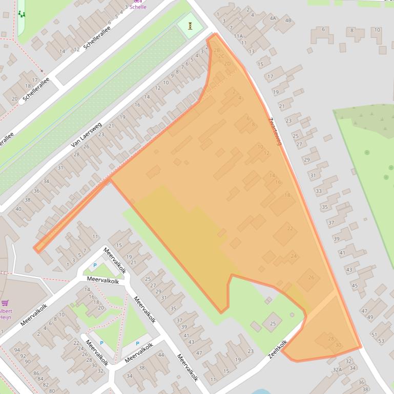 Kaart van postcodegebied 8017AW.