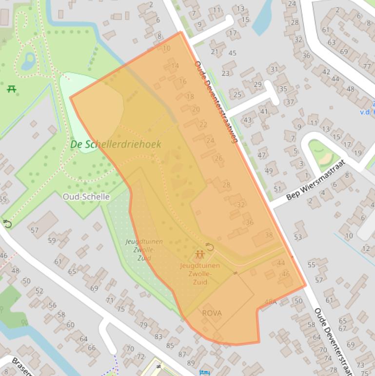 Kaart van postcodegebied 8017BC.