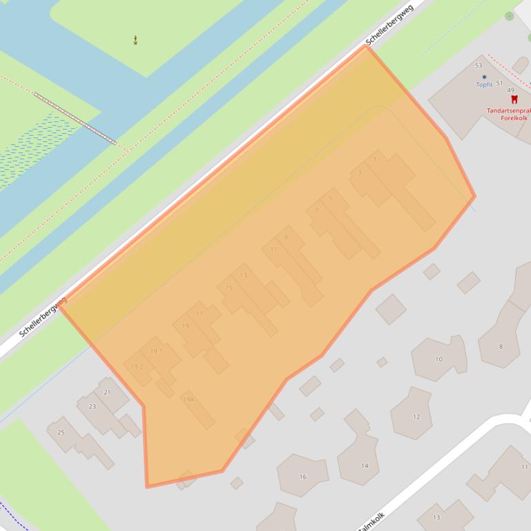 Kaart van postcodegebied 8017BL.