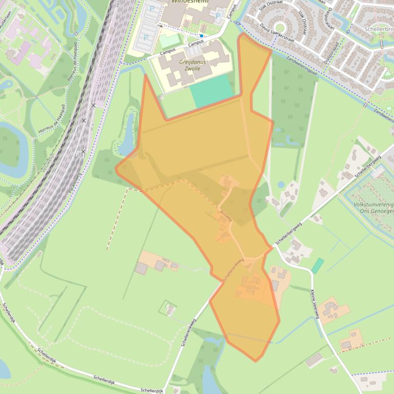 Kaart van postcodegebied 8017BR.