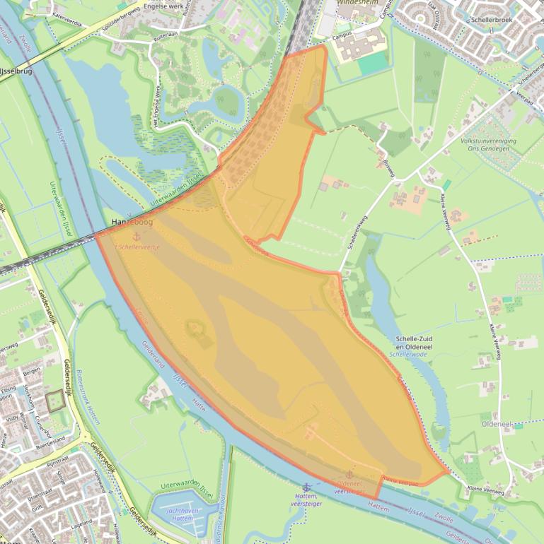 Kaart van postcodegebied 8017BV.