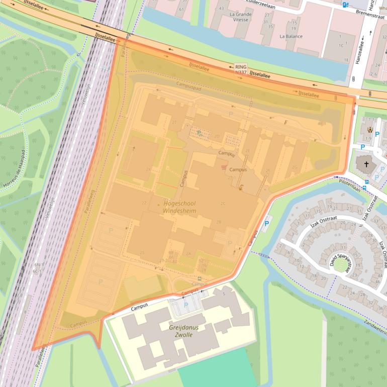 Kaart van postcodegebied 8017CA.