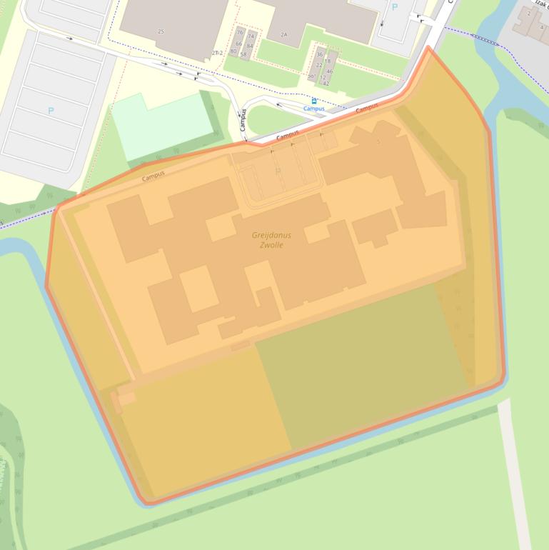 Kaart van postcodegebied 8017CB.