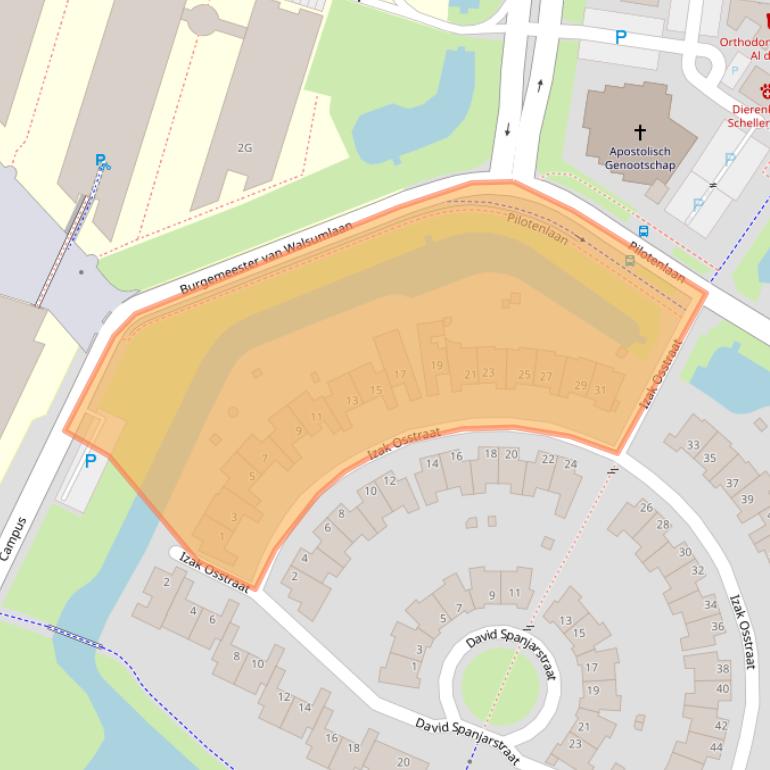 Kaart van postcodegebied 8017DB.