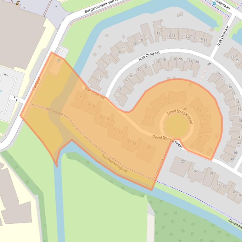 Kaart van postcodegebied 8017DD.