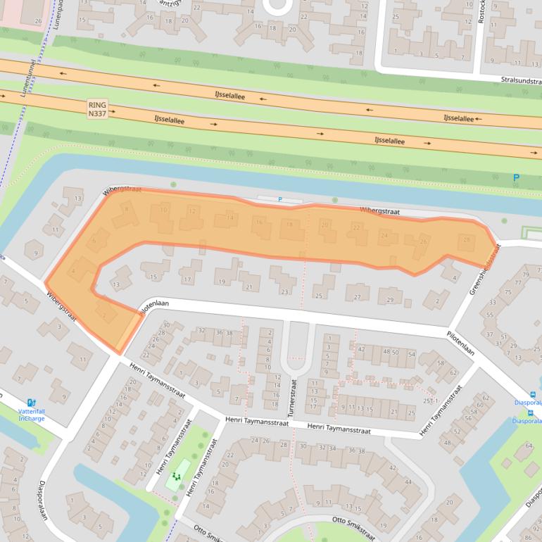 Kaart van postcodegebied 8017GA.