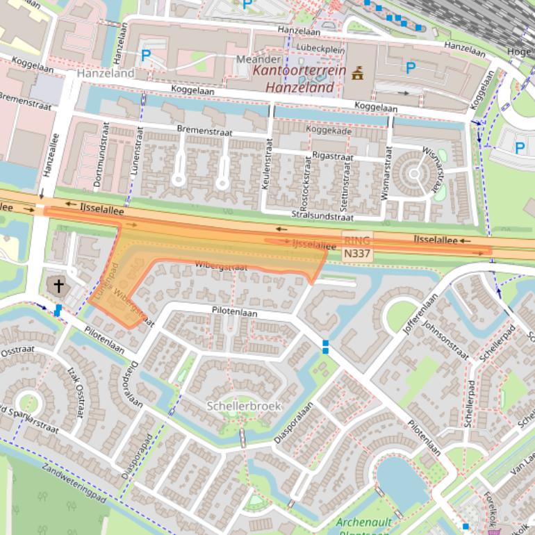 Kaart van postcodegebied 8017GB.