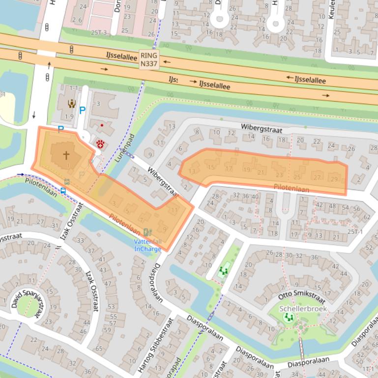 Kaart van postcodegebied 8017GG.