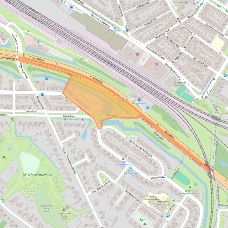 Kaart van postcodegebied 8017HC.